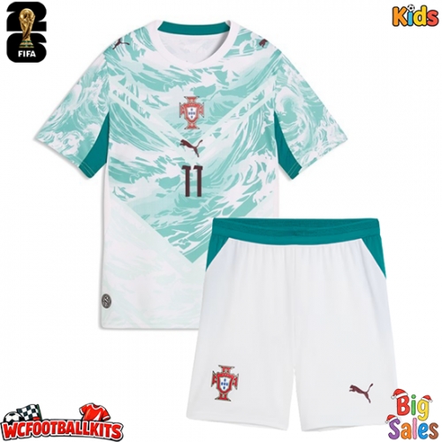 Portugal Joao Felix #11 Replica Away Stadium Kit for Kids World Cup 2026 Short Sleeve (+ pants)